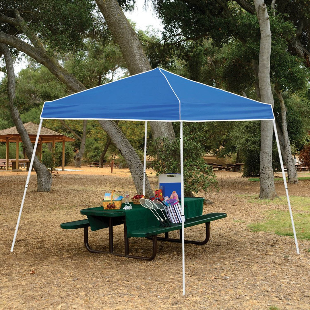 Z-Shade 10x10 Ft Instant Pop Up Shade Canopy Tent Shelter, Blue (Open Box)