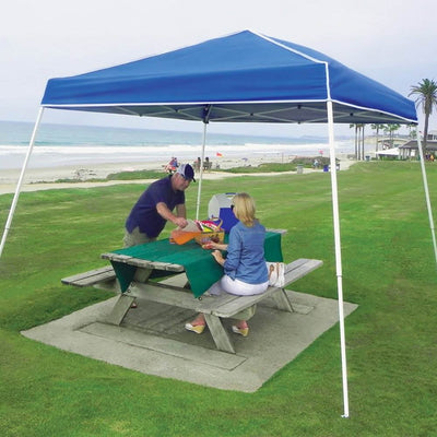 Z-Shade 10x10 Ft Instant Pop Up Shade Canopy Tent Shelter, Blue (Open Box)