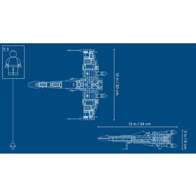 LEGO Star Wars X-Wing Starfighter Builder Set w/ 2 Minifigures (Open Box)