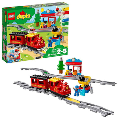 LEGO DUPLO Push and Go Steam Train 59 Piece Brick Building Play Set for Toddlers