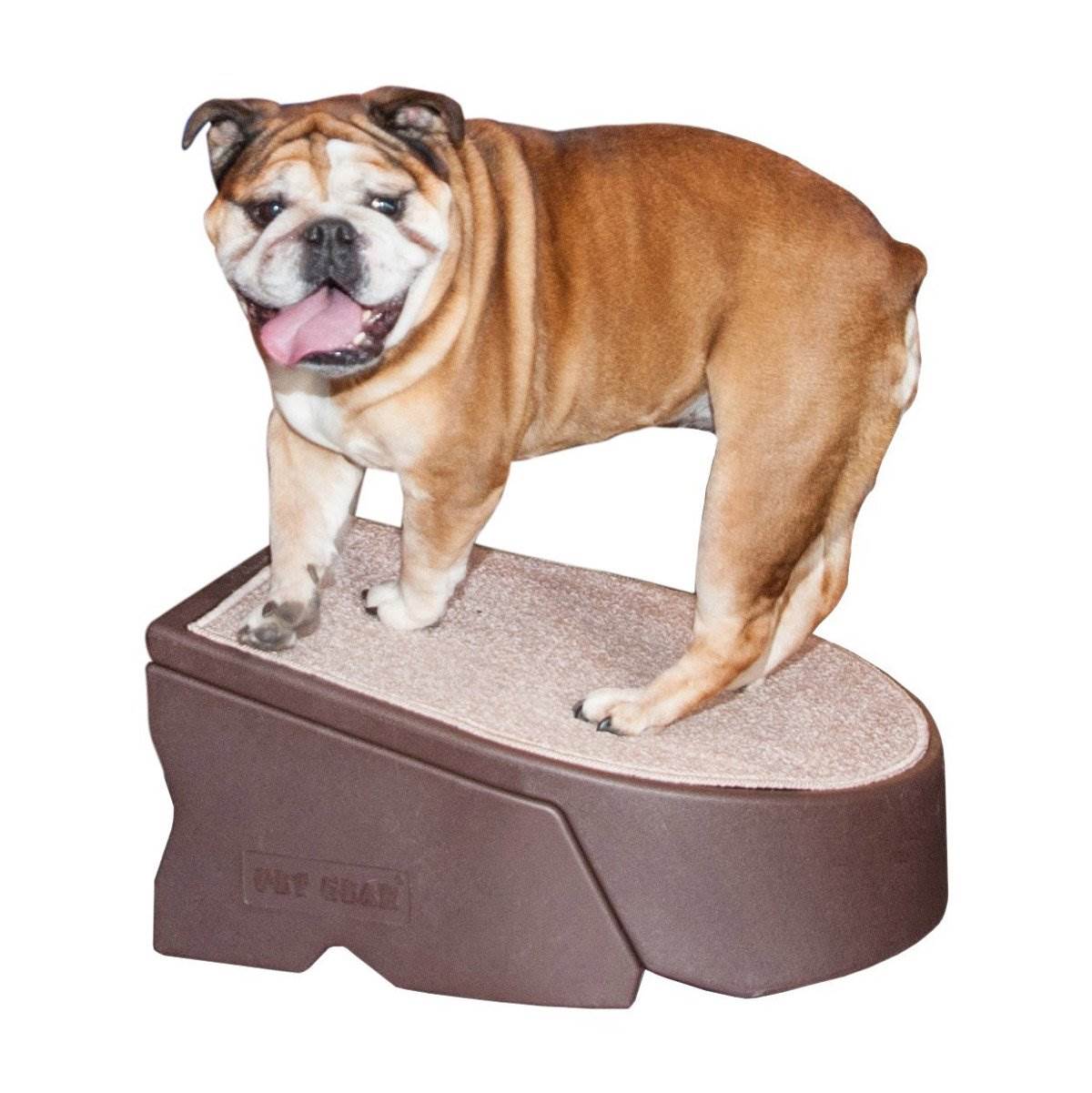 Pet Gear Portable Plastic Incline Indoor Outdoor Pet One Step, Brown (Used)