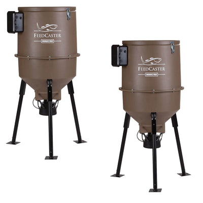 Moultrie 30 Gallon Feedcaster Pro Directional Tripod Game Fish Feeder (4 Pack)