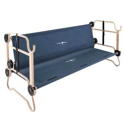 Disc-O-Bed Large Cam-O-Bunk Bunked Double Cot w/ Organizers, Navy Blue (2 Pack) - VMInnovations