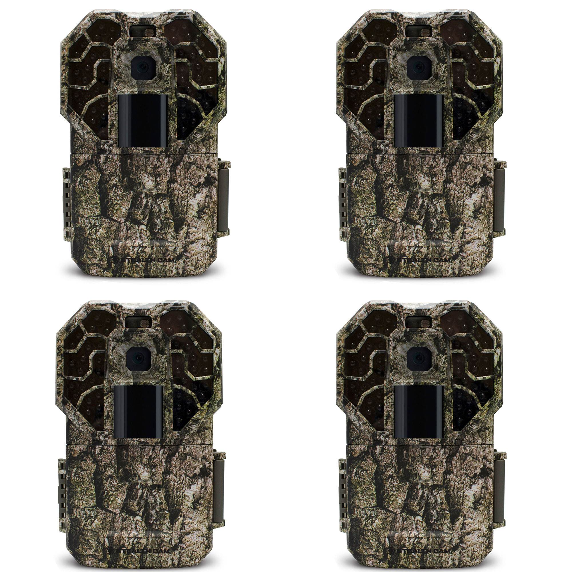 Stealth Cam G45NGX G Series Camouflage Wildlife Scouting Trail Camera (4 Pack)