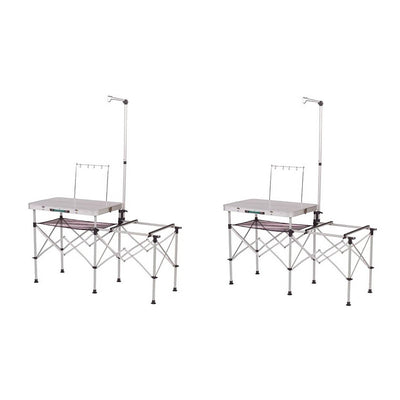 Coleman Portable Camp Pack-Away Kitchen with Food Prep Area Tabletop (2 Pack)