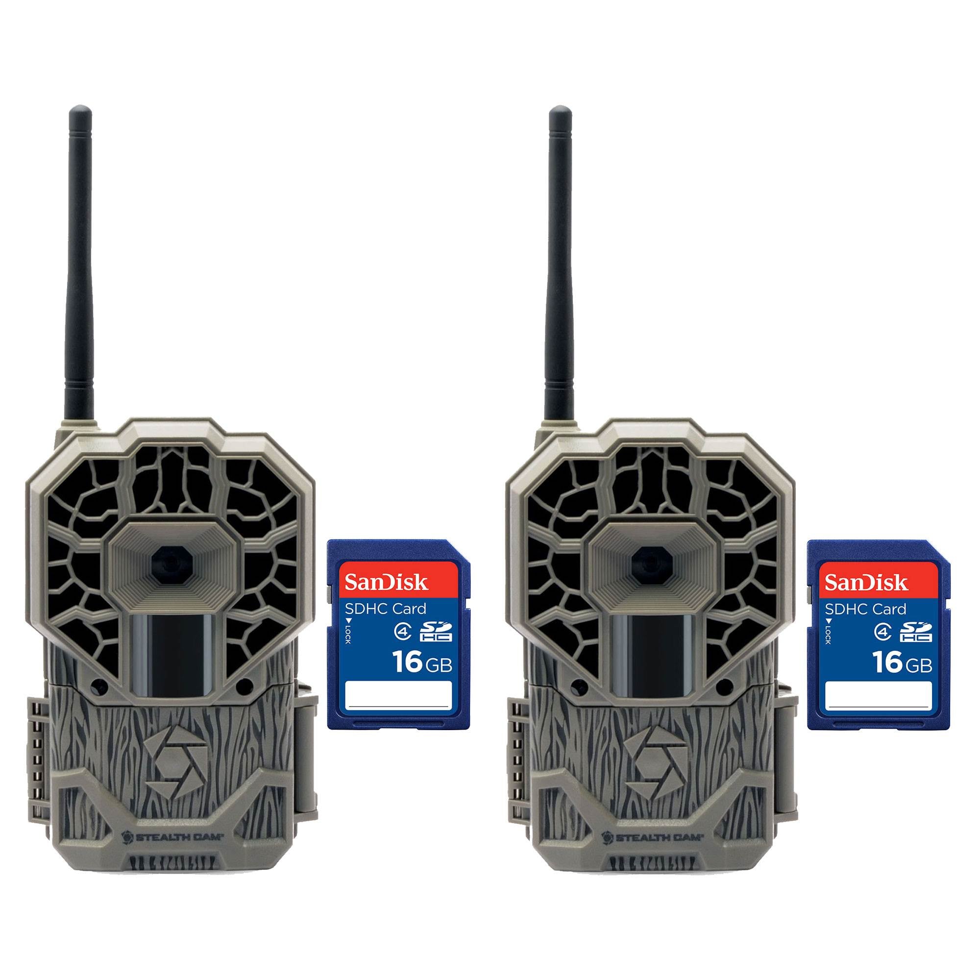 Stealth Cam AT&T Wireless 4G LTE 22 MP Trail HD Camera + 16GB SD Card (2 Each)