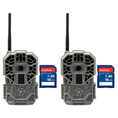 Stealth Cam AT&T Wireless 4G LTE 22 MP Trail HD Camera + 16GB SD Card (2 Each)