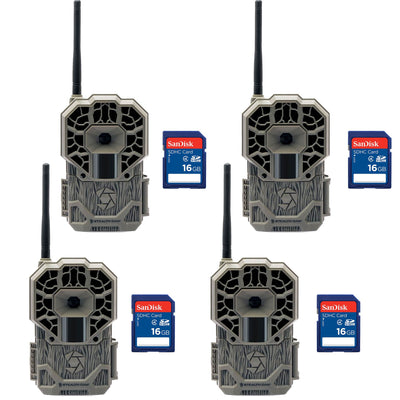 Stealth Cam AT&T Wireless 4G LTE 22 MP Trail HD Camera + 16GB SD Card (4 Each)