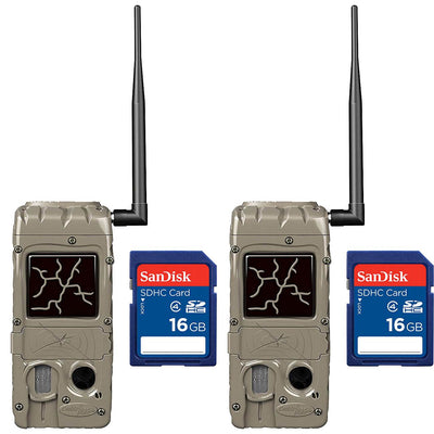 Cuddeback Cudde Link 20 MP Hunting Game Trail Camera + 16GB SD Card (2 Each)