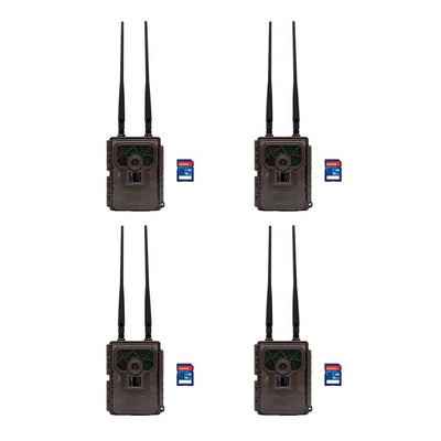 Covert Code Black Wireless LTE Trail Game Hunting Camera + 16GB SD Card (4 Each)
