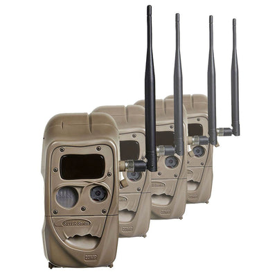 Cuddeback Flash CuddeLink 20MP Wireless Invisible IR Game Trail Camera (4 Pack)