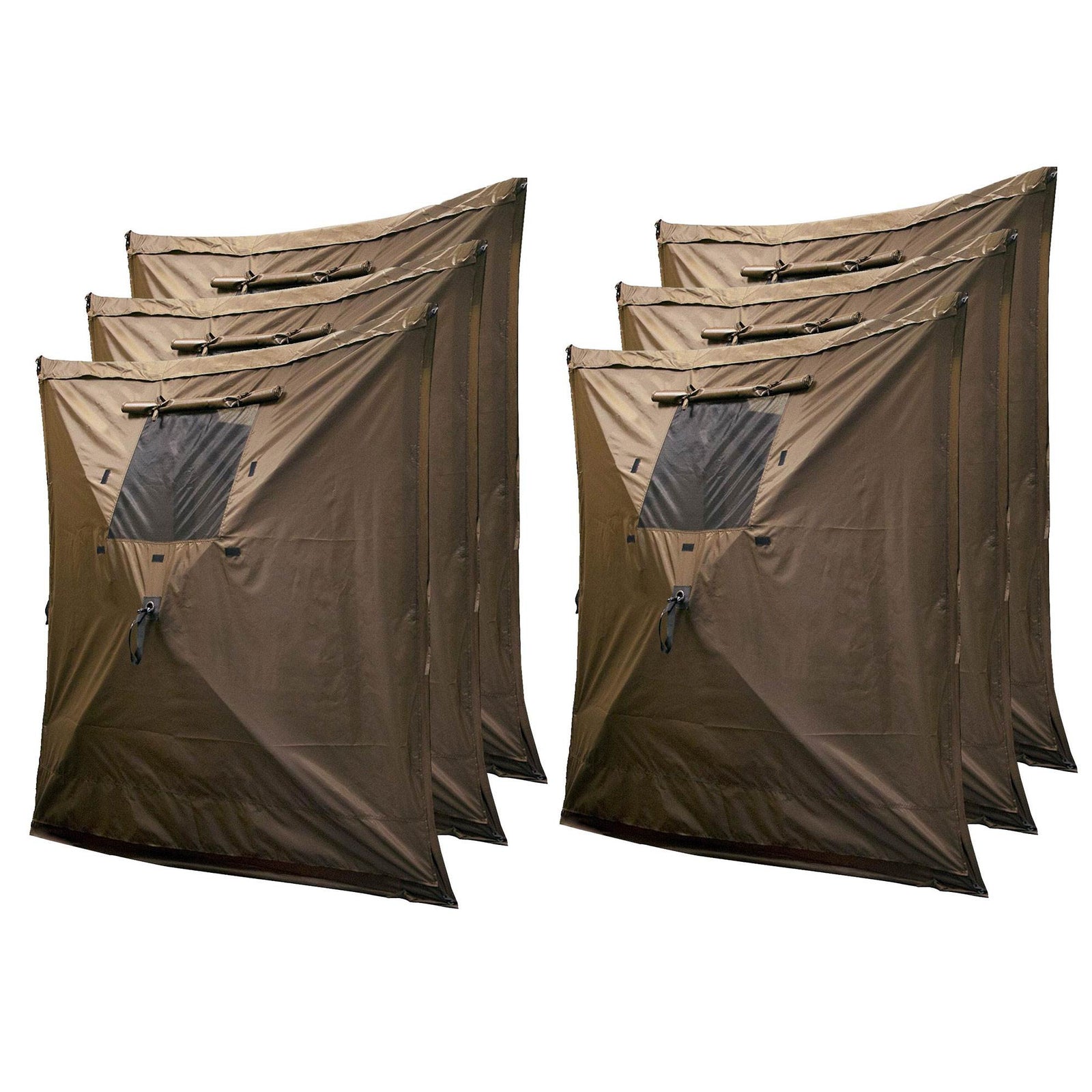 Clam Quick Screen Hub Brown Fabric Wind & Sun Panels Accessory Only (6 Pack) - VMInnovations