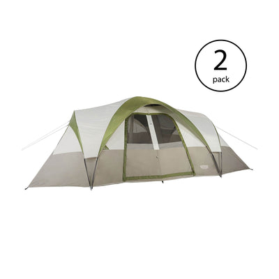 Wenzel Mammoth 16 Person Family 3 Season Outdoor Camping Dome Tent (2 Pack)