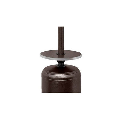 AZ Patio Tall Propane Outdoor Wheeled Patio Heater with Table, Hammered Bronze