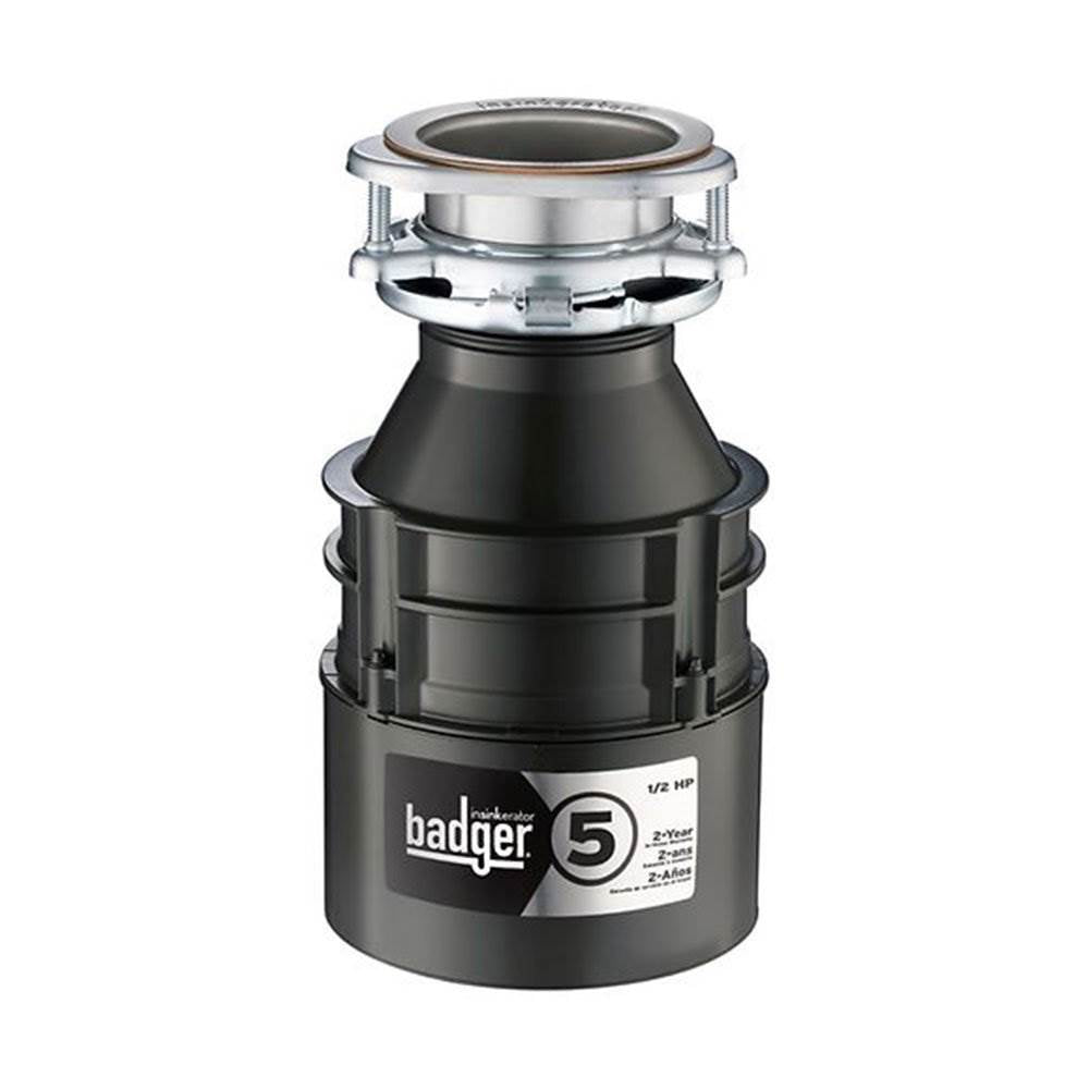 InSinkErator Badger 5 Food Waste Sink Continuous Feed Garbage Disposal, 1/2 HP