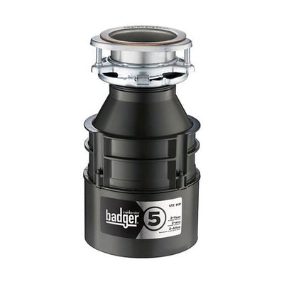InSinkErator Badger 5 Food Waste Sink Continuous Feed Garbage Disposal, 1/2 HP