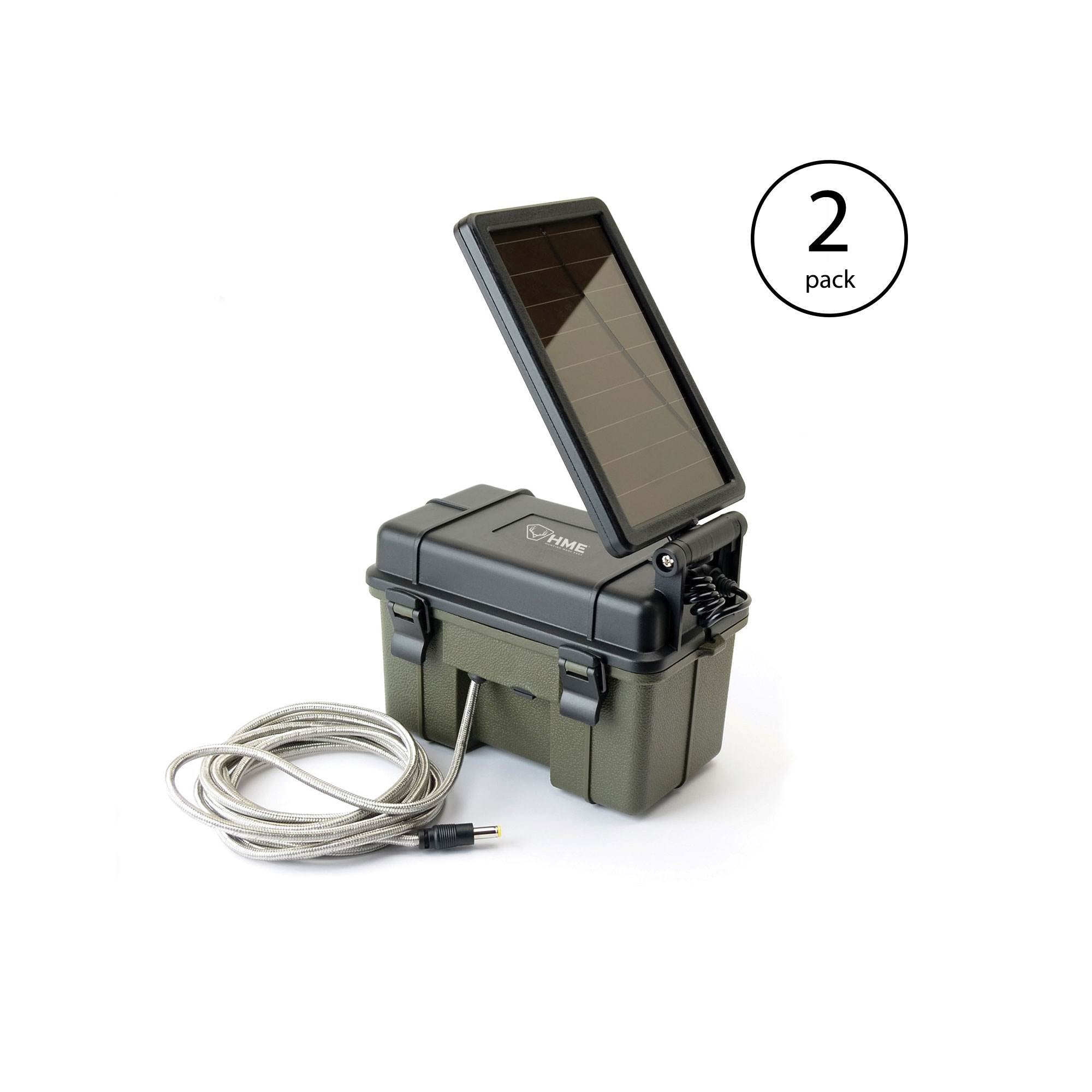 HME Waterproof 12 Volt Auxiliary Lead Acid Battery Camera Power Pack (2 Pack)