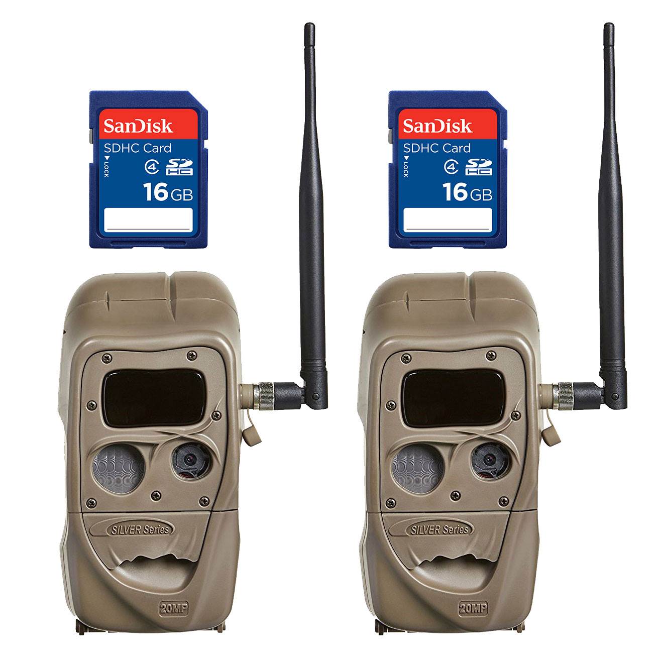 Cuddeback CuddeLink 20MP Wireless IR Game Trail Camera + 16GB SD Card (2 Each)