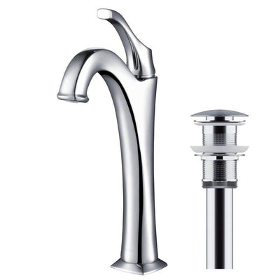 Kraus Arlo Single Handle Vessel Bathroom Faucet, Chrome (Open Box)