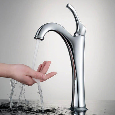 Kraus Arlo Single Handle Vessel Bathroom Faucet, Chrome (Open Box)