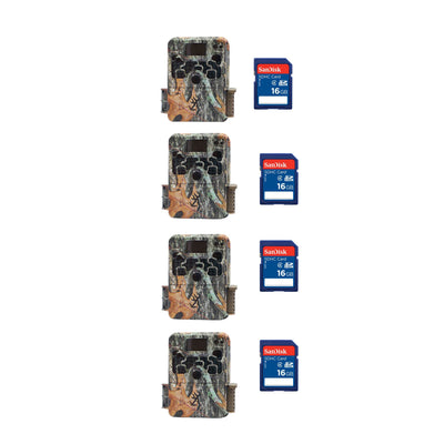 Browning Strike Force 850 Extreme Trail Camera (4 Pack) + 16GB SD Card (4 Pack)