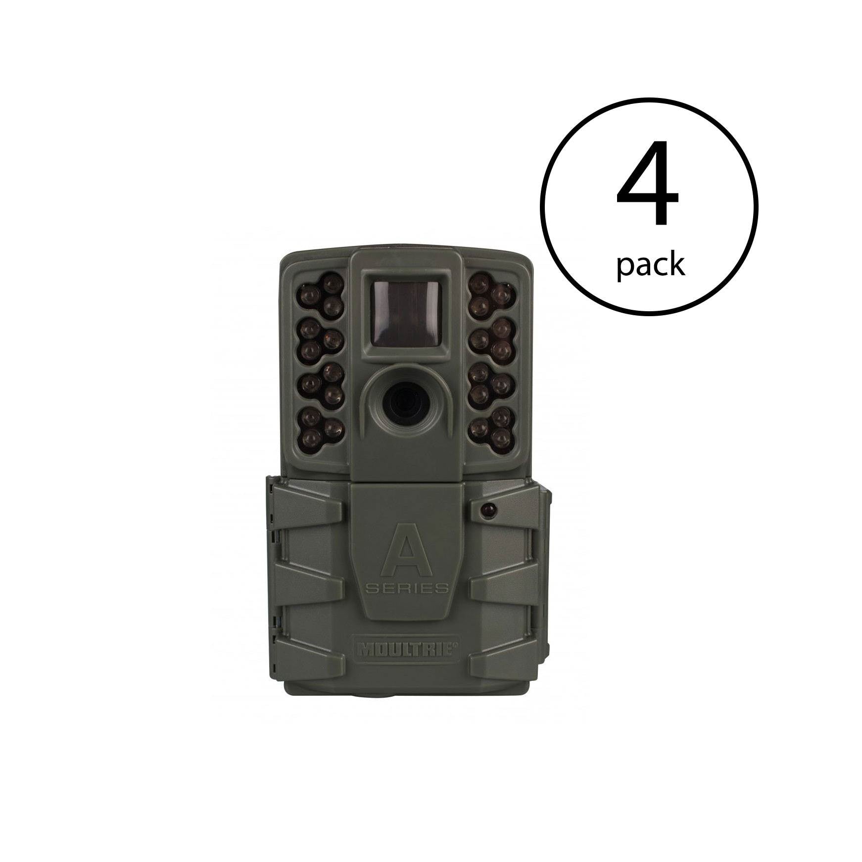 Moultrie A 25i Game Trail Hunting Camera with SD Card and Batteries (4 Pack)