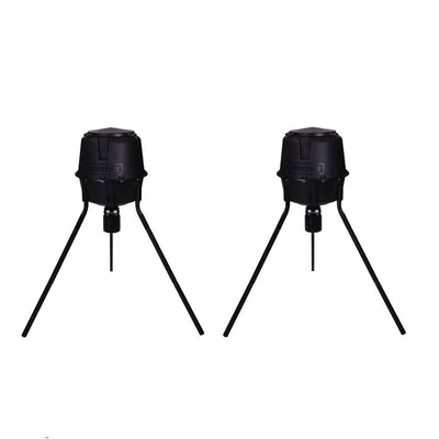 Moultrie 30 Gal 360° Programmable 200 lb Cap Tripod Deer Game Feeder (2 Pack)