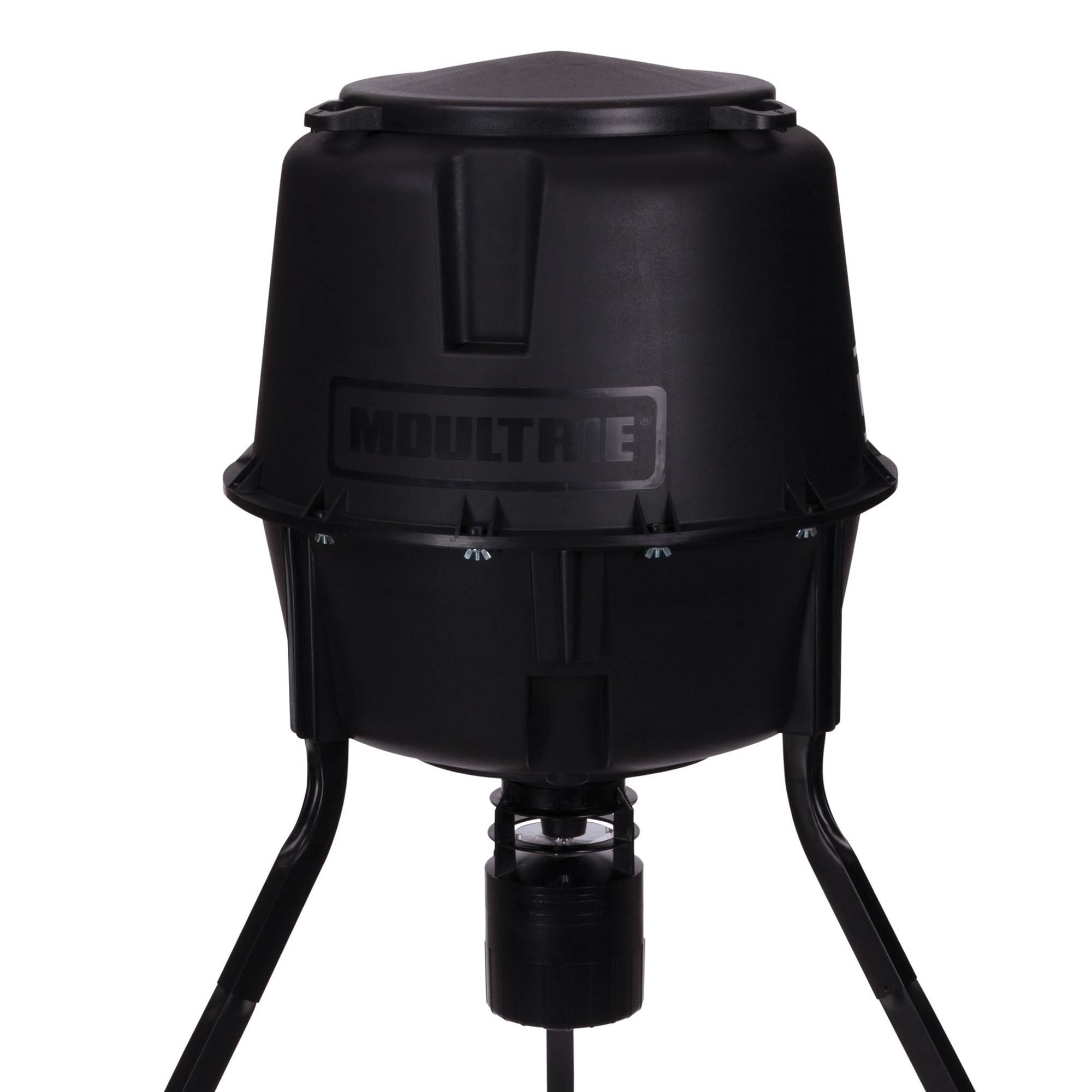 Moultrie 30 Gal 360° Programmable 200 lb Cap Tripod Deer Game Feeder (2 Pack)