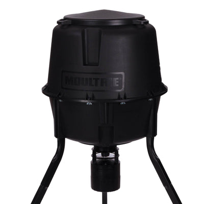 Moultrie 30 Gal 360° Programmable 200 lb Cap Tripod Deer Game Feeder (2 Pack)