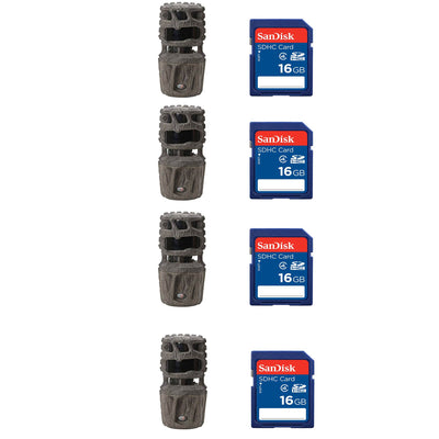 Wildgame Innovations 12MP Hunting Trail Camera (4 Pack) + 16GB SD Card (4 Pack)