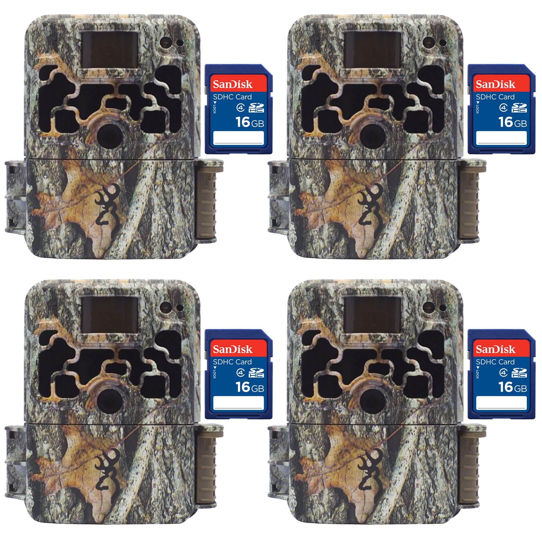 Browning 2018 Dark Ops Extreme Hunting Game Trail Camera + 16GB SD Card (4 Each)