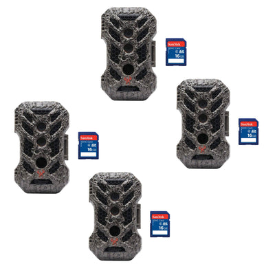 Wildgame Innovations Game Camera (4 Pack) with SanDisk 16GB SD Card (4 Pack)