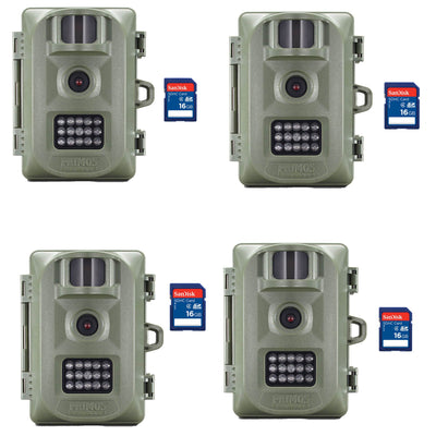 Primos Game Camera (Certified Refurbished) (4 Pack) + 16GB SD Card (4 Pack)