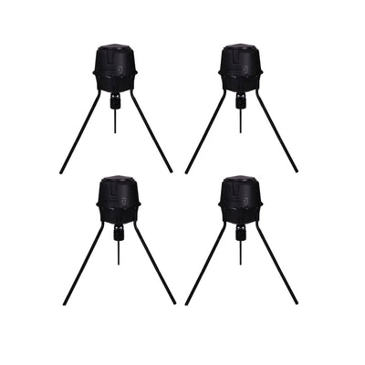 Moultrie 30 Gal 360° Programmable 200 lb Cap Tripod Deer Game Feeder (4 Pack)