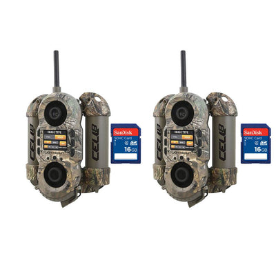 Wildgame Innovations Trail Game Camera (2 Pack) + SanDisk 16GB SD Card (2 Pack)