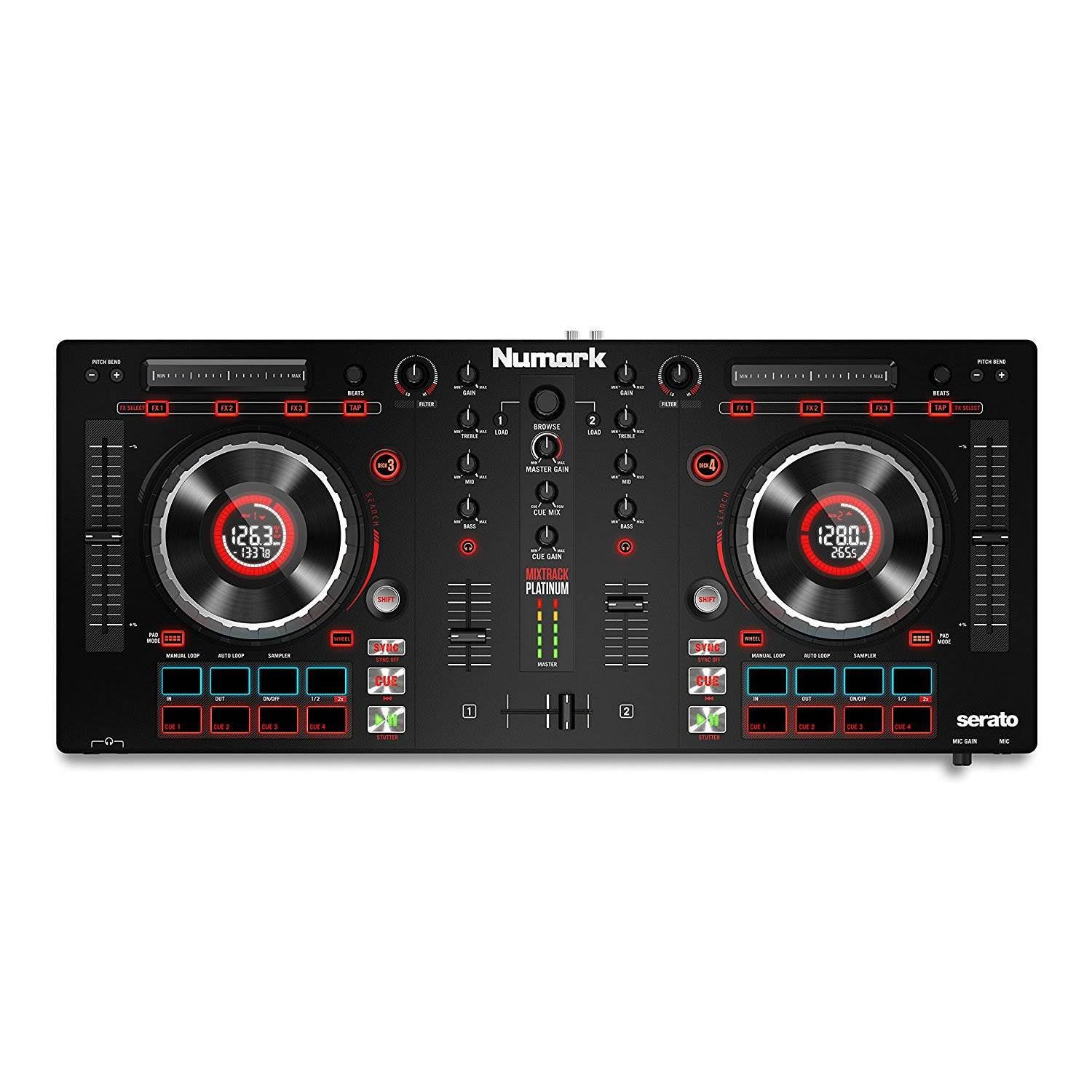 Numark Mixtrack 4 Channel Serato DJ Controller with Jog Wheel Display (Open Box)