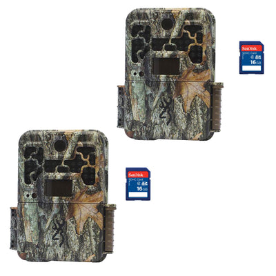 Browning Trail 2018 Recon Hunting Camera (2 Pack) + 16GB SD Memory Card (2 Pack)