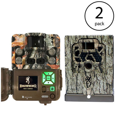 Browning 2018 Strike Force Trail Camera (2 Pack) + Security Box Case (2 Pack)