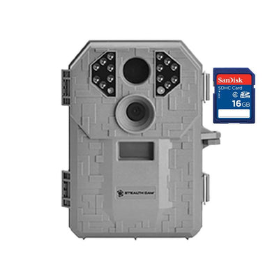 Stealth Cam P14 7MP Video Hunting Trail Camera + SanDisk 16GB SD Memory Card