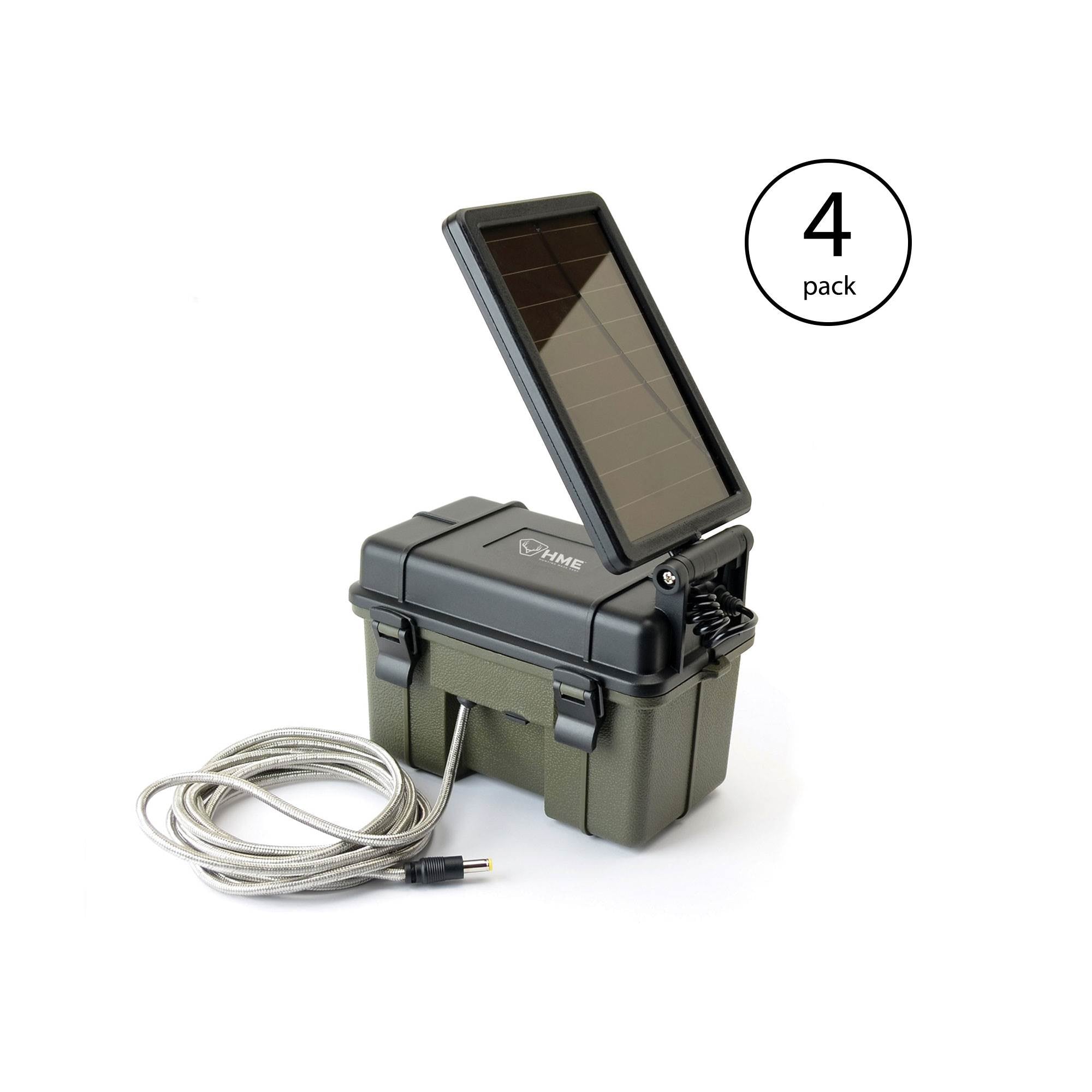 HME Trail Camera 12 Volt Solar Auxiliary Lead Acid Battery Power Pack (4 Pack)