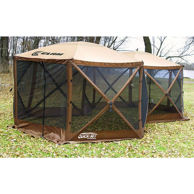 Clam Quick Set Excursion Canopy Screen Shelter + Wind & Sun Panels (9 Pack) - VMInnovations