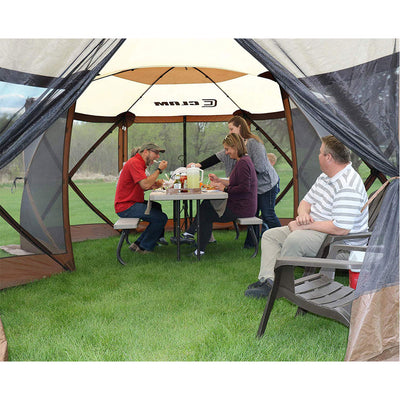 Clam Quick Set Excursion Canopy Screen Shelter + Wind & Sun Panels (9 Pack) - VMInnovations