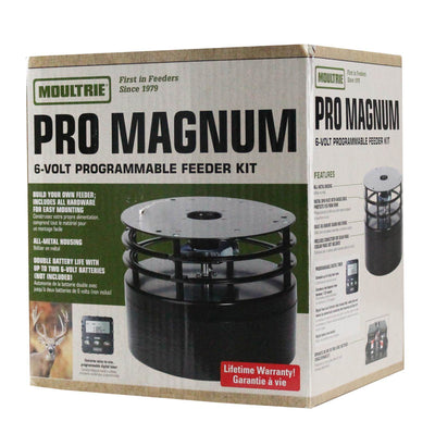 Moultrie 30 Gallon Pro Magnum 360 Degree Hanging Metal Barrel Deer Feeder, 4 Ct