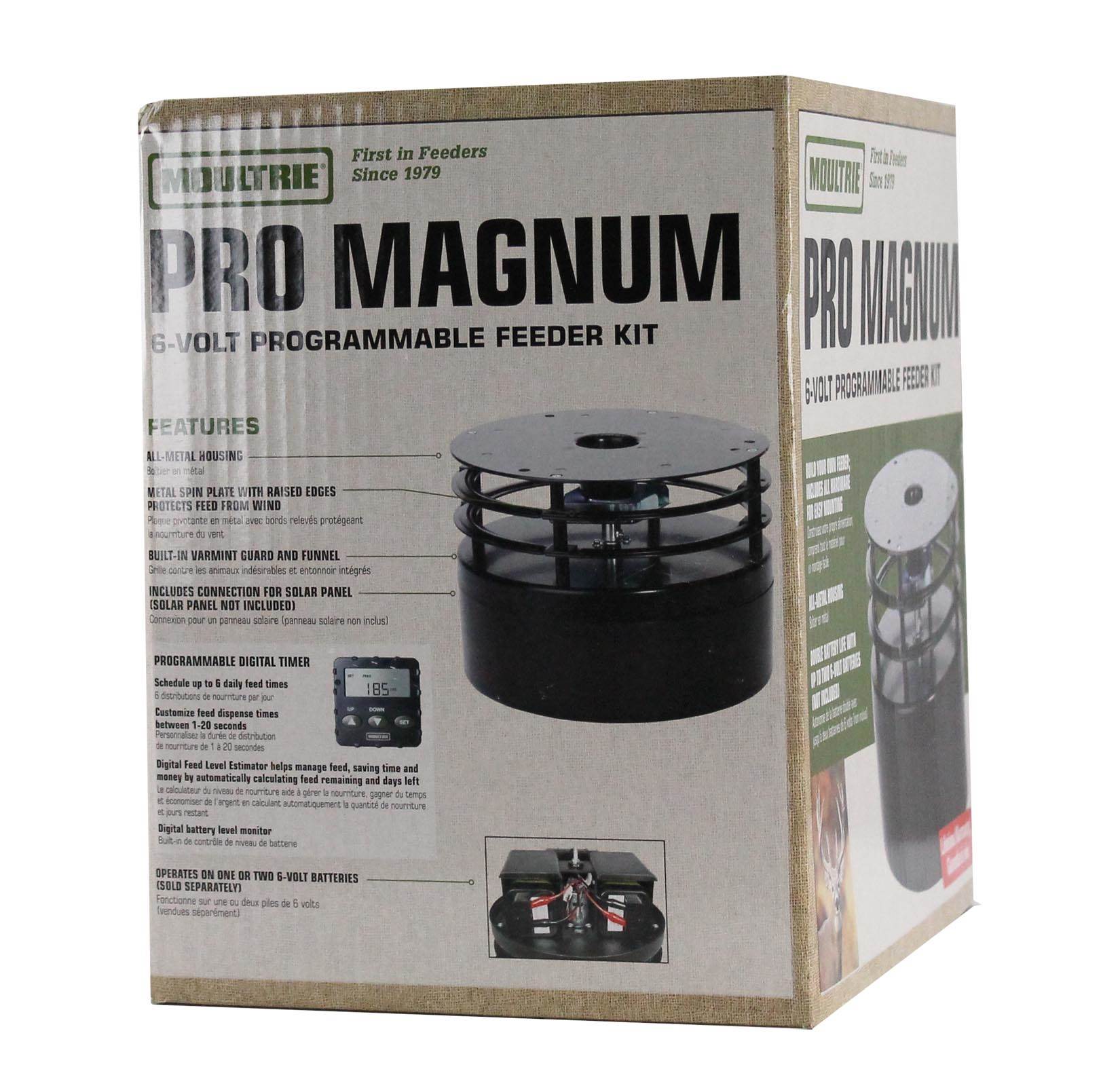 Moultrie 30 Gallon Pro Magnum 360 Degree Hanging Metal Barrel Deer Feeder, 4 Ct