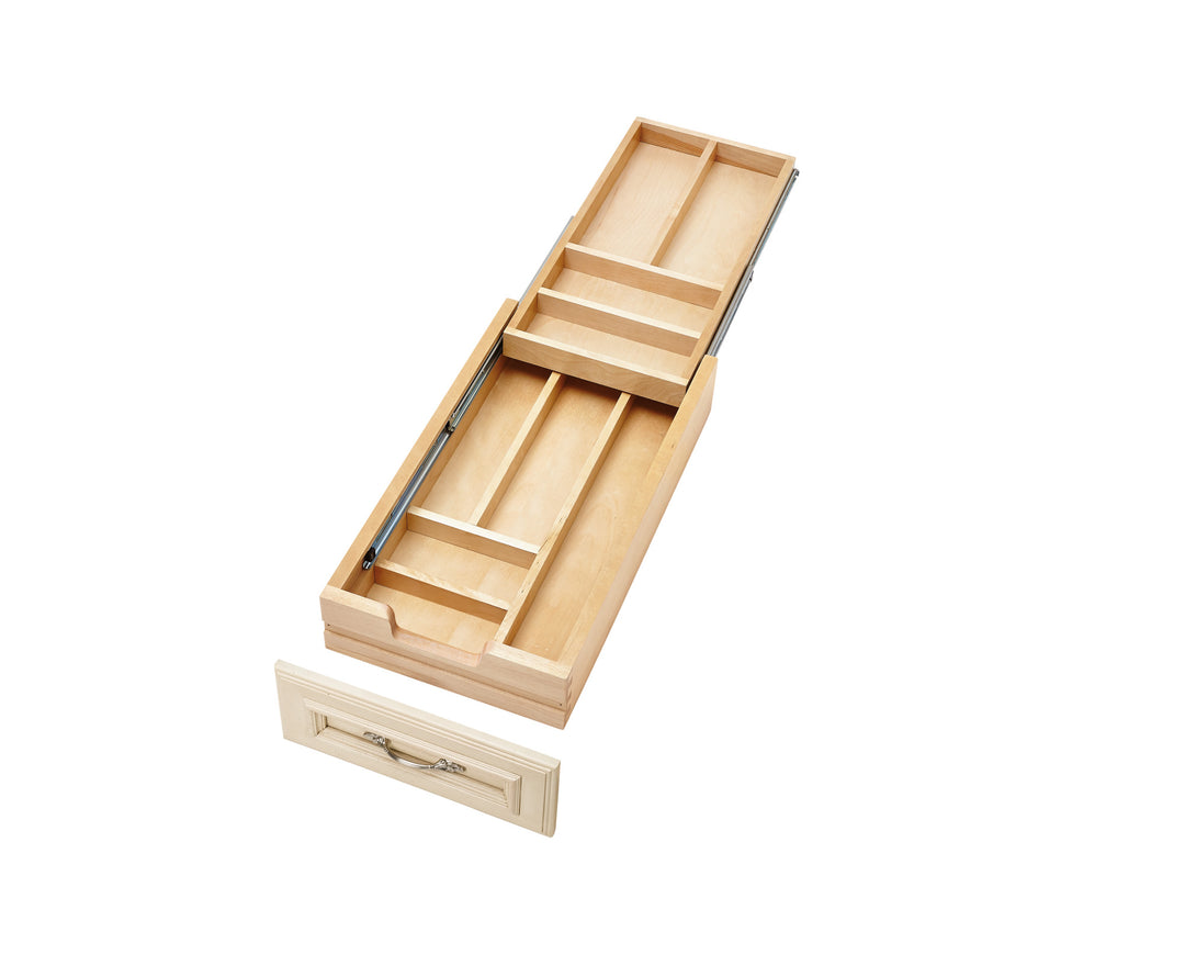 Rev-A-Shelf 12'' Tiered Cutlery Drawer Organizer with Soft-Close, 4WTCD-15HSC-1