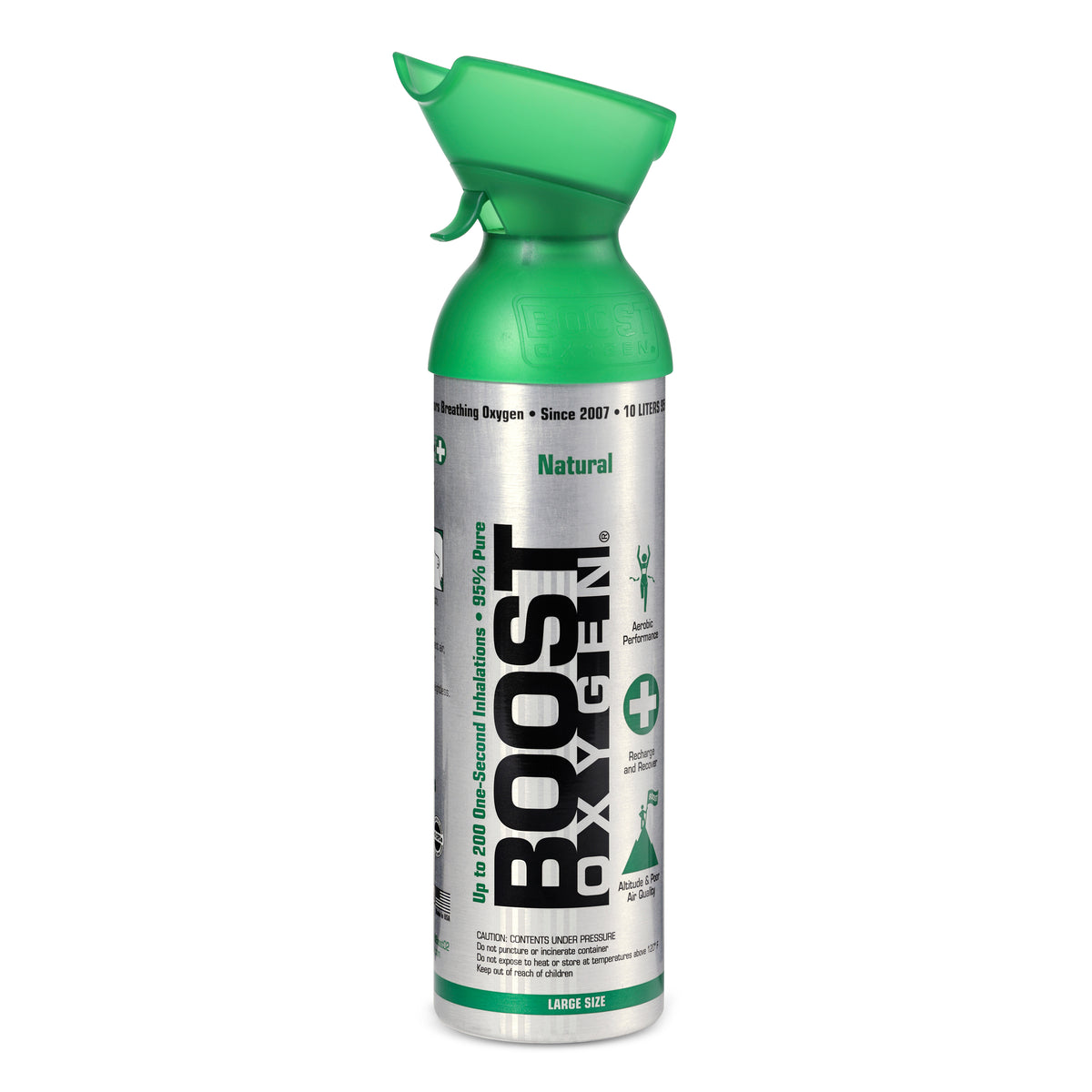 Boost Oxygen 10 & 2 Liter Natural Portable Pure Canned Oxygen Canister (5 Pack)
