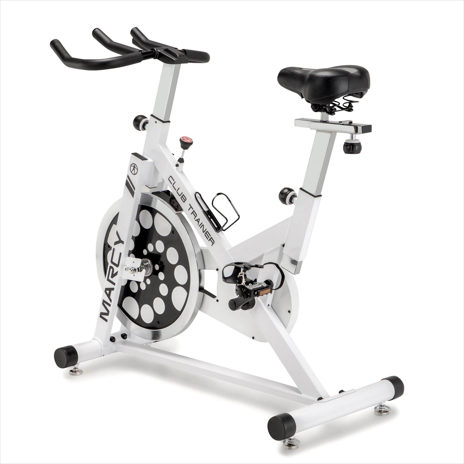 Marcy XJ-5801 Club Revolution Indoor Home Gym Exercise Bike Trainer, White/Black - VMInnovations
