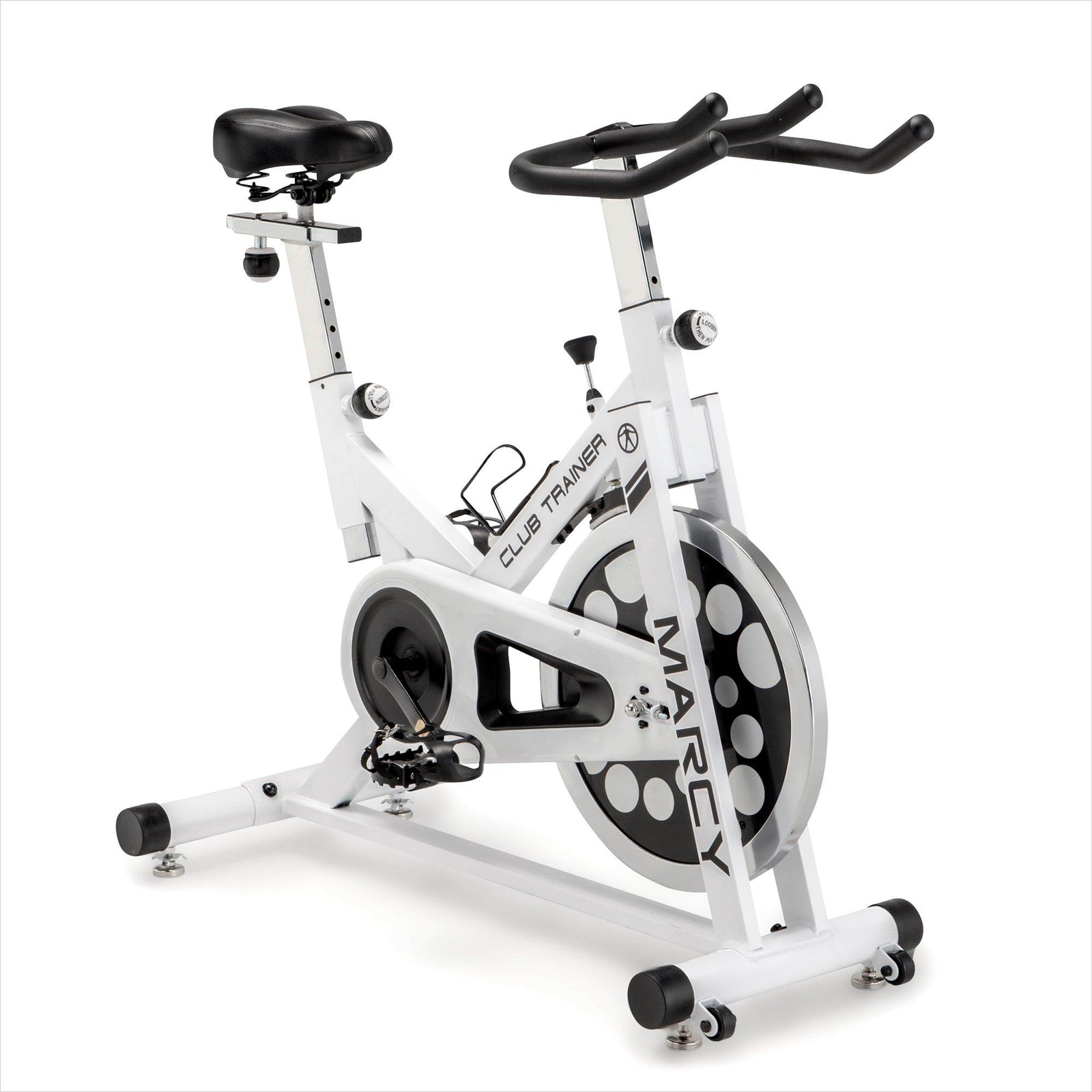 Marcy XJ-5801 Club Revolution Indoor Home Gym Exercise Bike Trainer, White/Black - VMInnovations