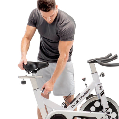 Marcy XJ-5801 Club Revolution Indoor Home Gym Exercise Bike Trainer, White/Black - VMInnovations