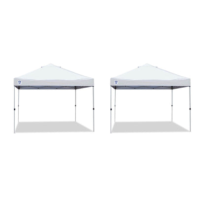 Z-Shade 10' x 10' Peak Canopy Straight Leg Instant Shade Tent Shelter (2 Pack)